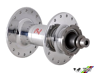 Phil Wood Single Fixed High Flange Silver Track Hub REAR